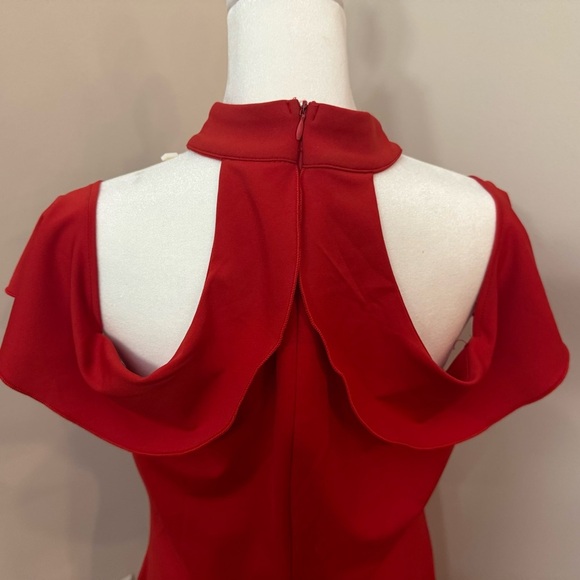 Zeagoo Red Knee Length Dress Size Large Stretch NWT - Picture 4 of 9